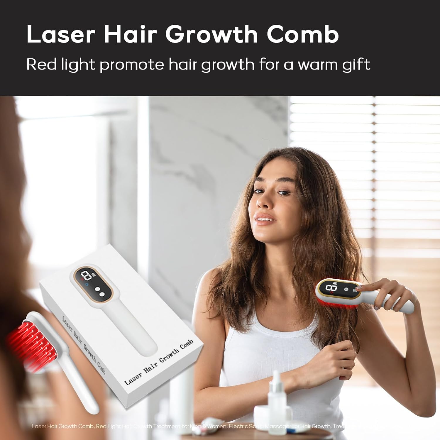 Electric Hair Growth Comb Infrared Laser Brush