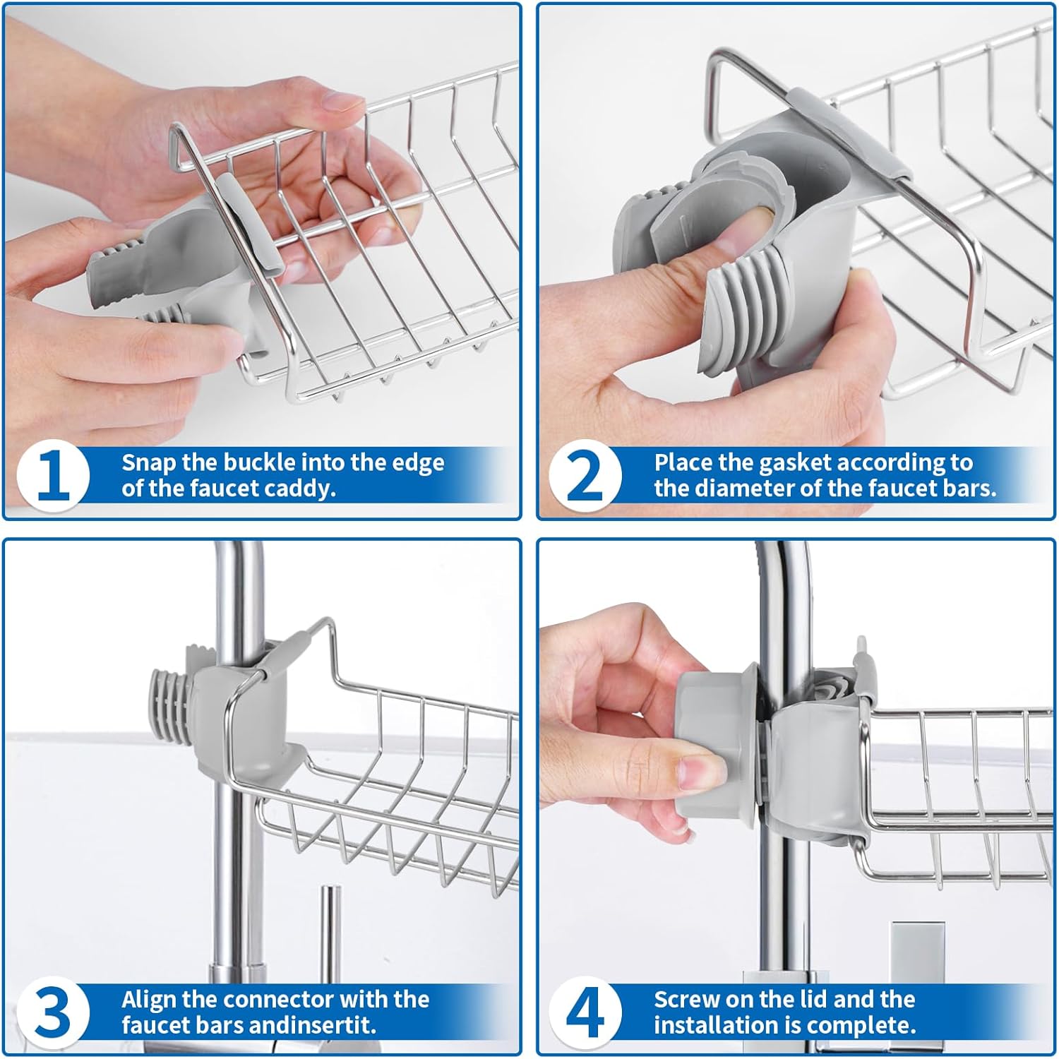 Sink Caddy Sponge Holder (Stainless Steel)