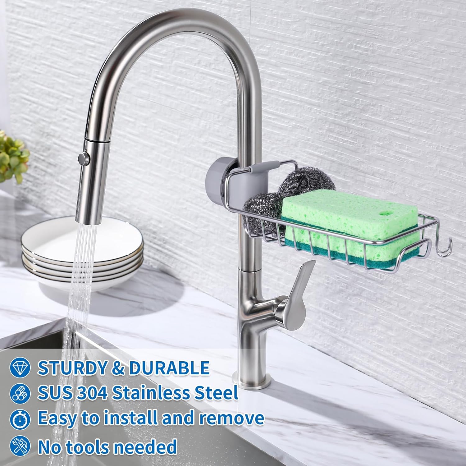 Sink Caddy Sponge Holder (Stainless Steel)
