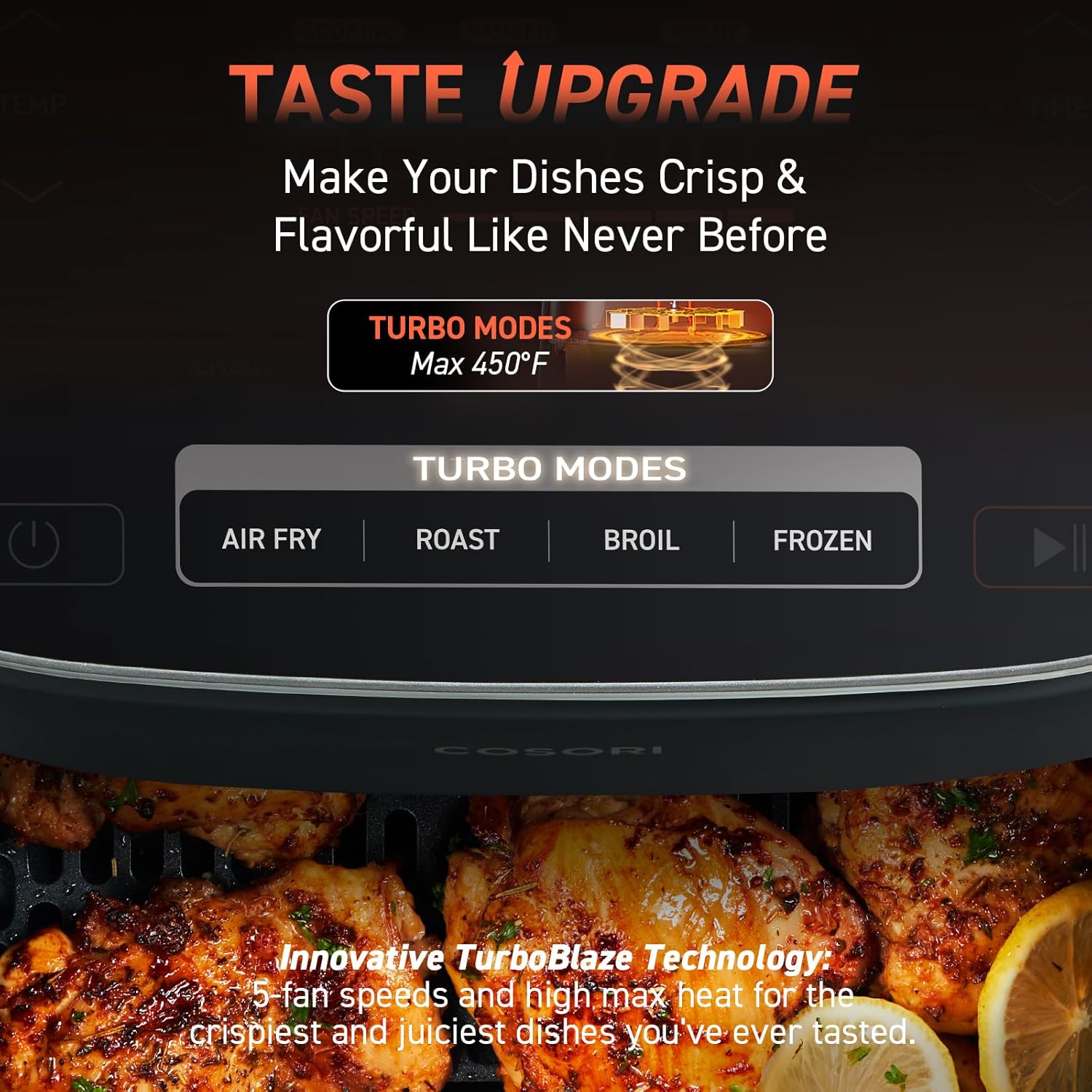 4L Air Fryer, Compact Design, Fast Crispy Cooking, Roaster