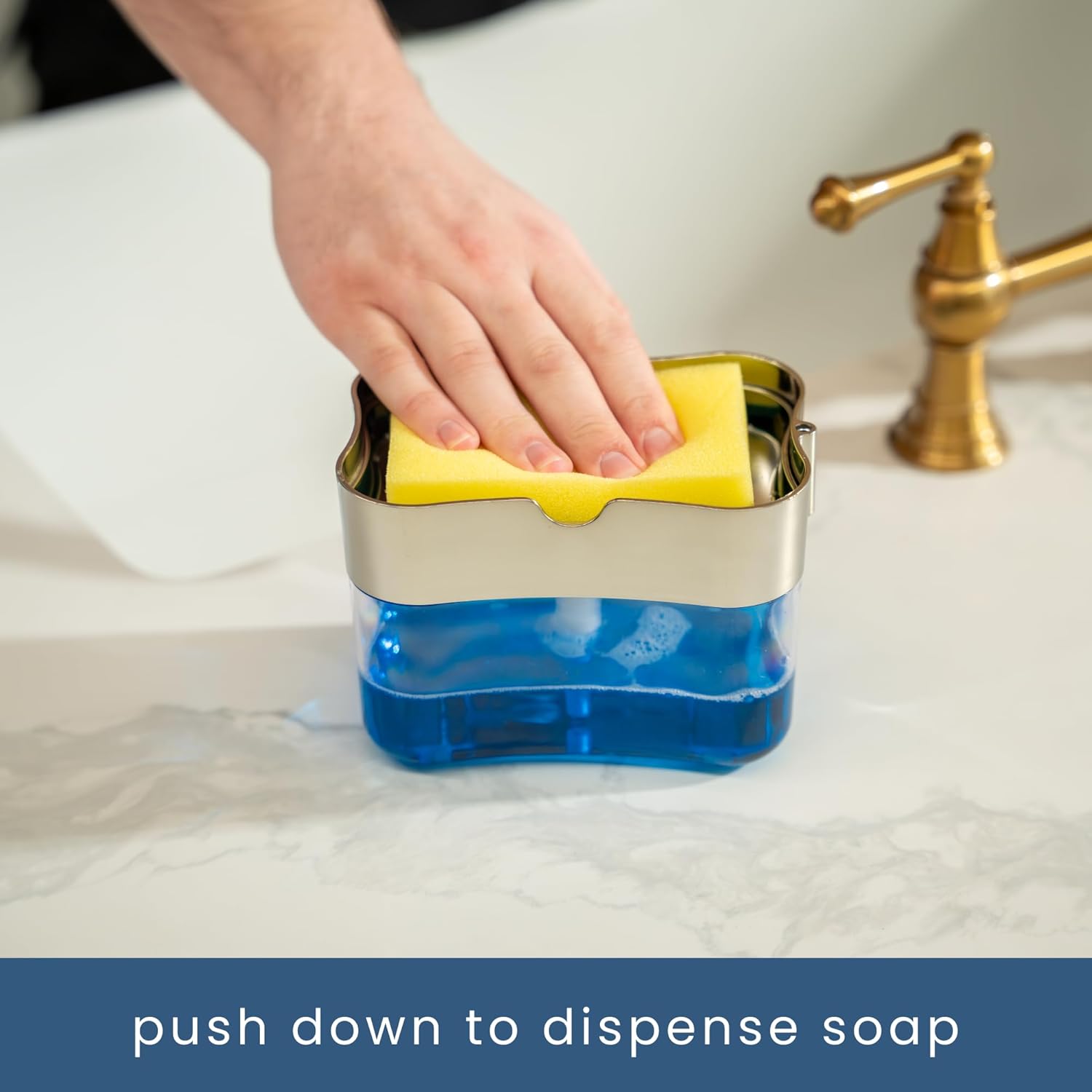 Soap Pump And Sponge Holder