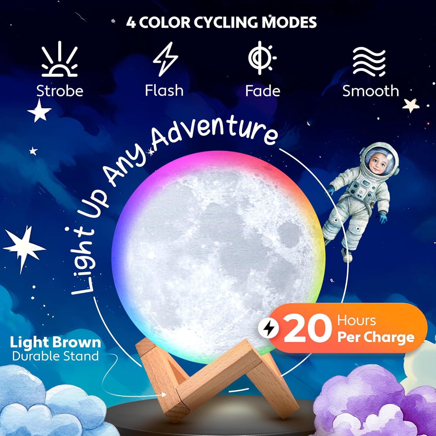 Moon Rechargeable Small Night Lamp